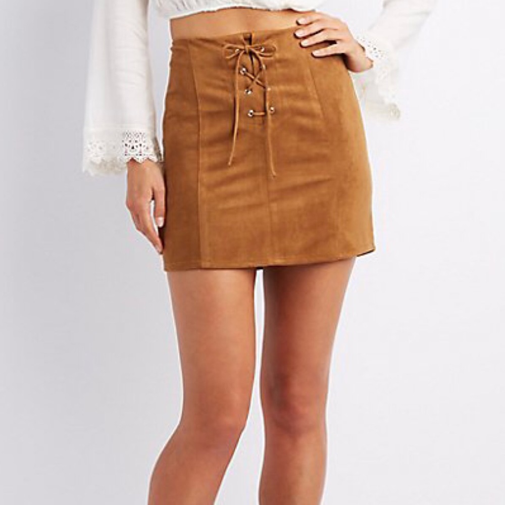 Faux Suede Mini Skirt